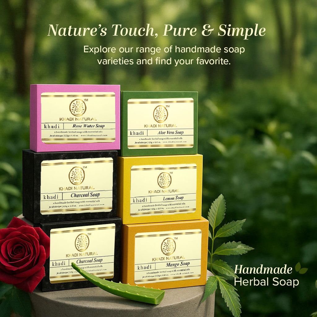 Khadi Natural Jasmine Handmade Soap Rejuvenates Skin
