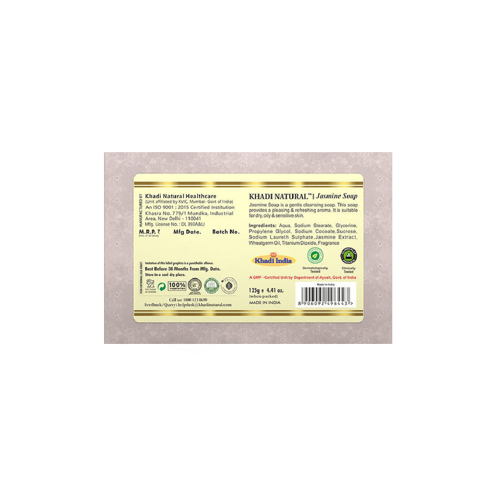Khadi Natural Jasmine Handmade Soap Rejuvenates Skin