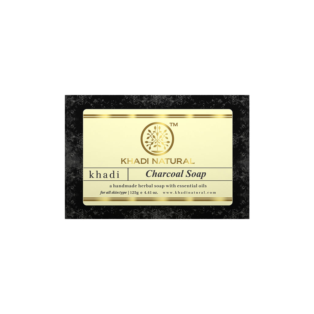 Khadi Natural Charcoal Handmade Soap Reduce Acne & Blackheads