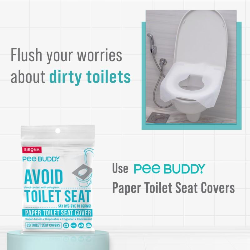 Peebuddy Disposable Toilet Seat Covers, No Direct Contact With Unhygienic Seats, Easy To Dispose