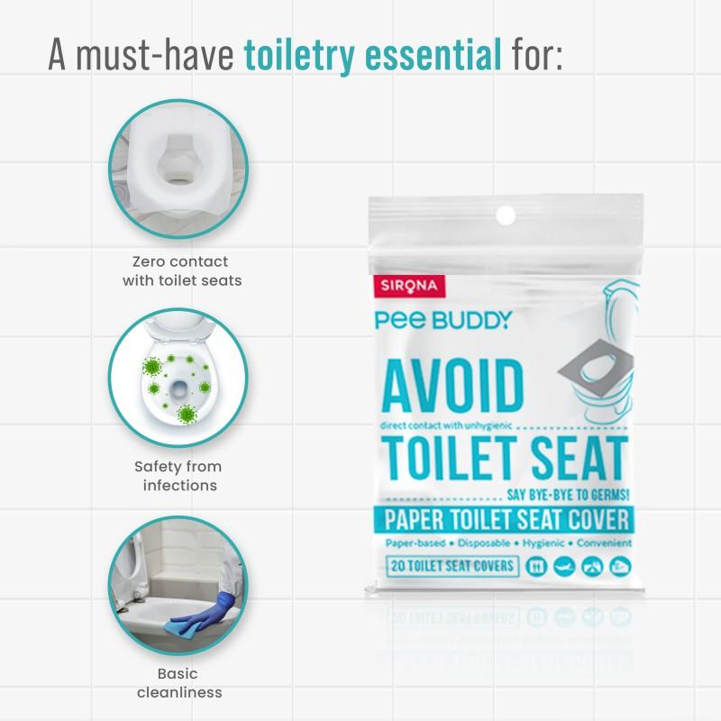 Peebuddy Disposable Toilet Seat Covers, No Direct Contact With Unhygienic Seats, Easy To Dispose