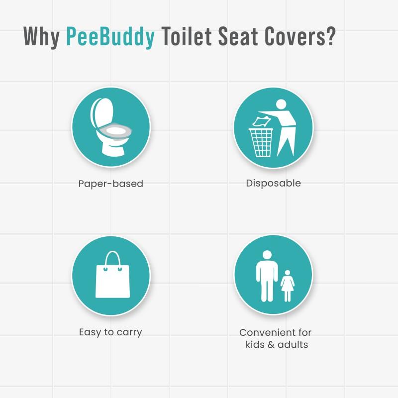 Peebuddy Disposable Toilet Seat Covers, No Direct Contact With Unhygienic Seats, Easy To Dispose