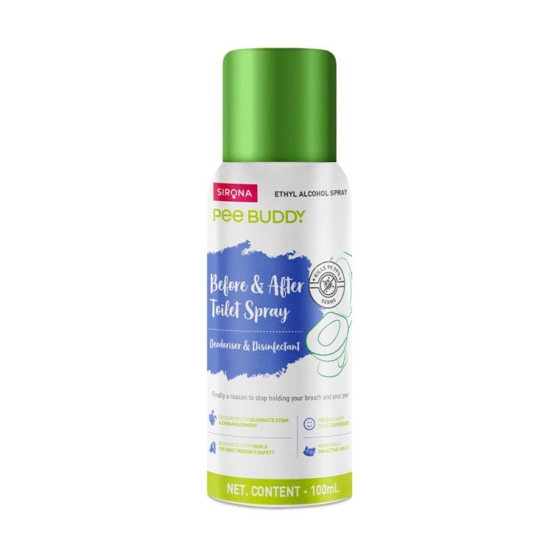 Peebuddy Before & After Toilet Seat Sanitizer Spray (Vanilla), Deodoriser & Disinfectant