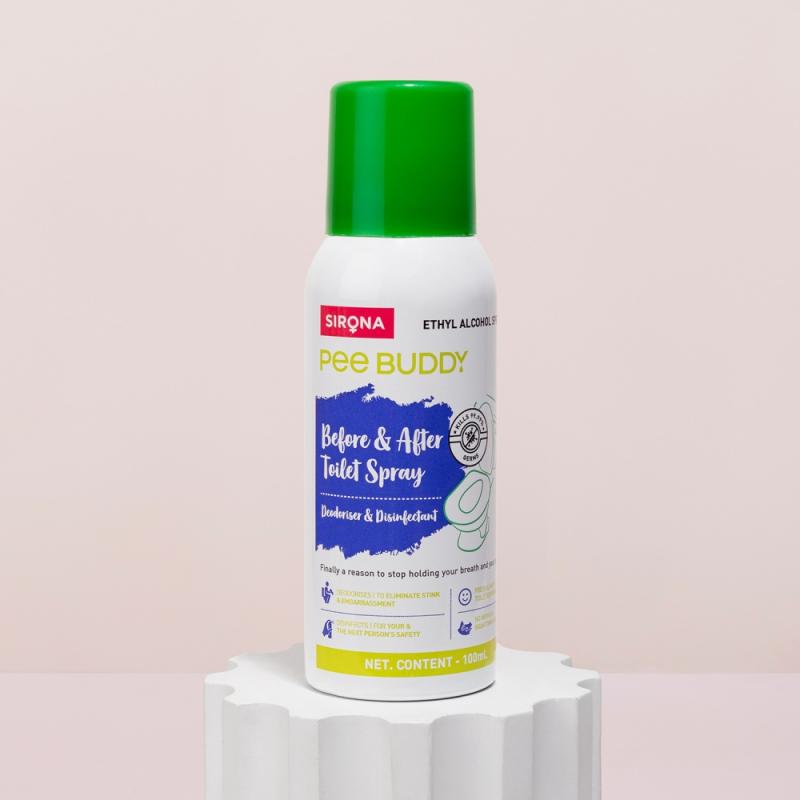 Peebuddy Before & After Toilet Seat Sanitizer Spray (Vanilla), Deodoriser & Disinfectant