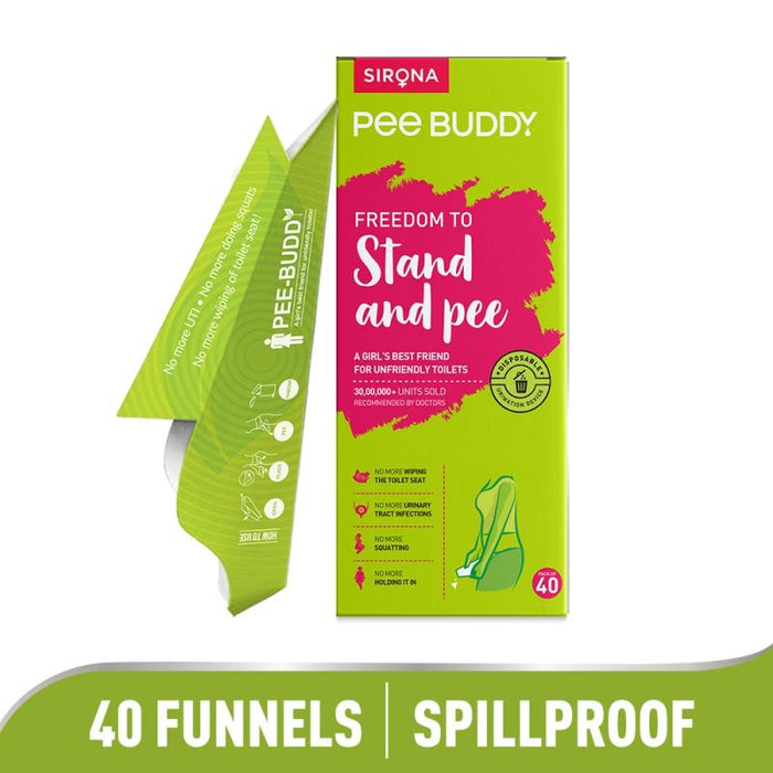 Peebuddy Disposable Female Urination Device For Women, Portable, Leak-Proof Stand And Pee Funnels