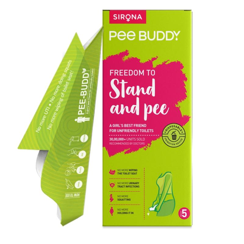 Peebuddy Disposable Female Urination Device For Women, Portable, Leak-Proof Stand And Pee Funnels