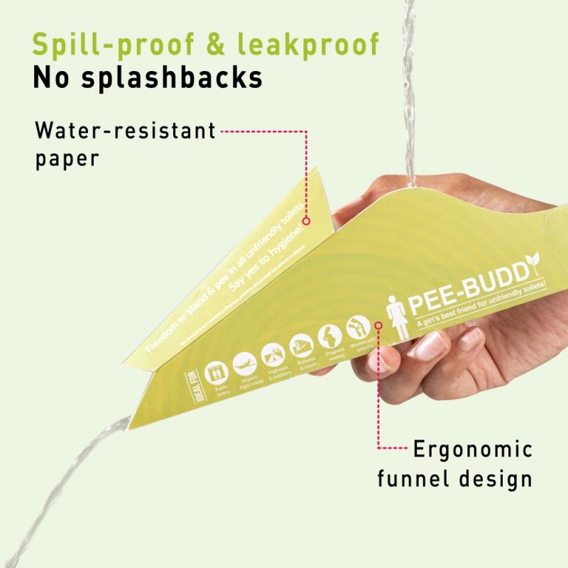 Peebuddy Disposable Female Urination Device For Women, Portable, Leak-Proof Stand And Pee Funnels