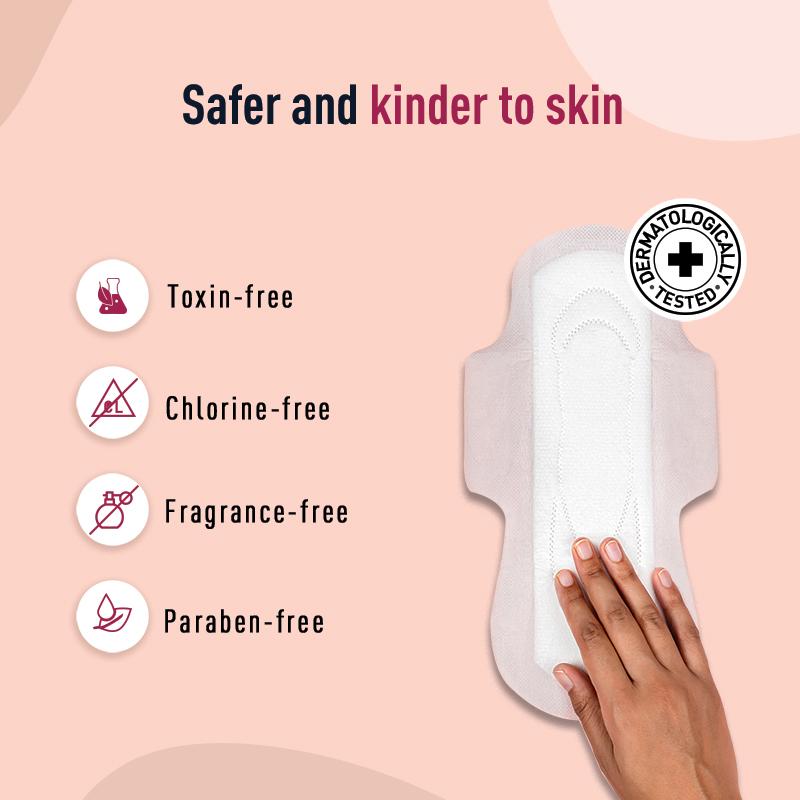 Sirona Cottony Soft Rash Free Sanitary Pads For Women, 4 Pcs (XL), Ultra Thin & Breathable Top Layer