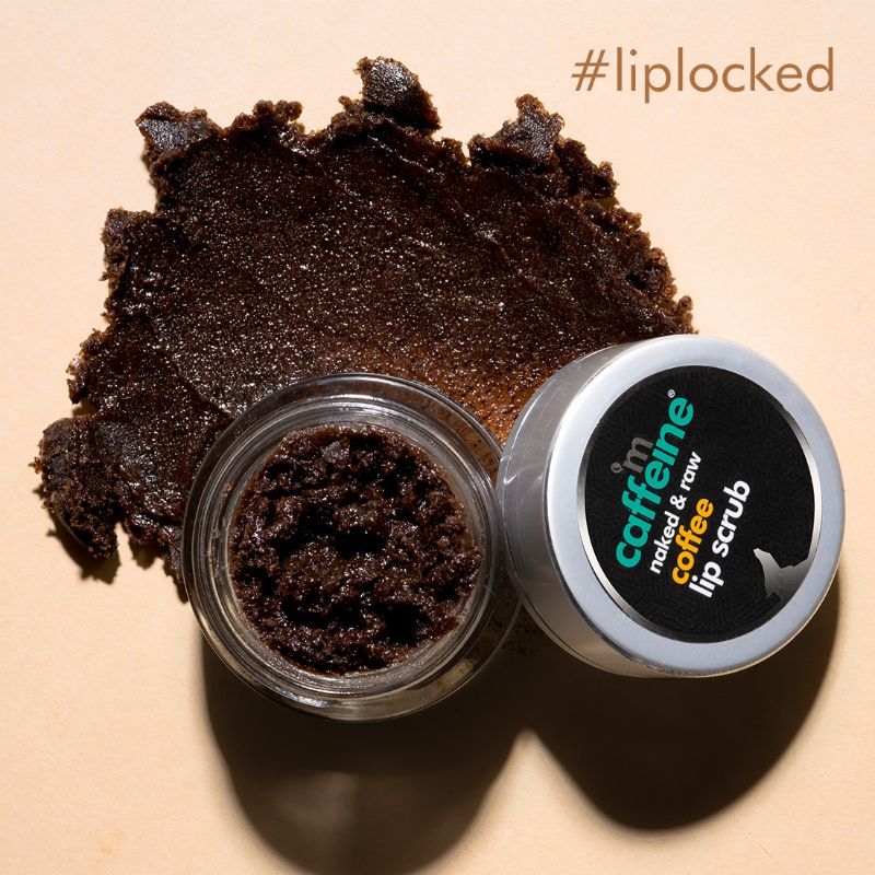 MCaffeine Coffee Lip Scrub for Chapped & Pigmented Lips - Natural, Vegan & Beeswax Free