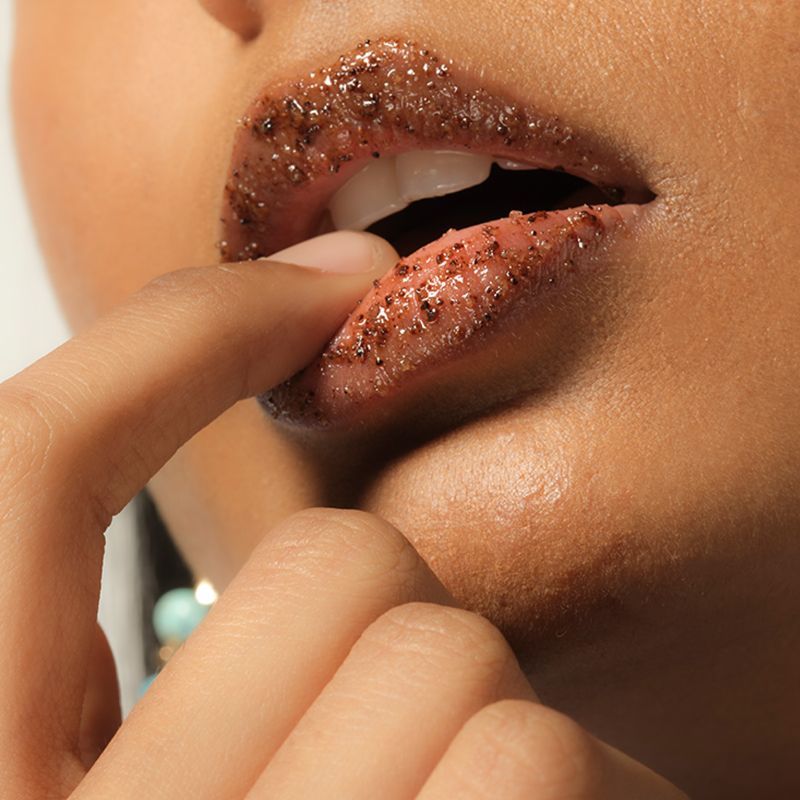 MCaffeine Coffee Lip Scrub for Chapped & Pigmented Lips - Natural, Vegan & Beeswax Free