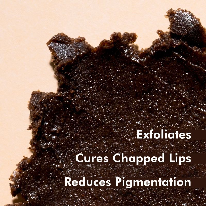 MCaffeine Coffee Lip Scrub for Chapped & Pigmented Lips - Natural, Vegan & Beeswax Free