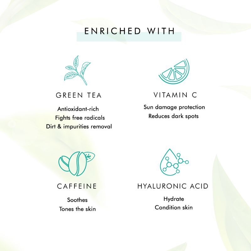 MCaffeine Vitamin C Green Tea Face Wash with Hyaluronic Acid