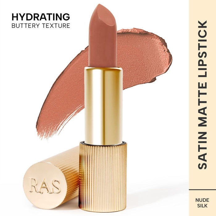 Ras Luxury Oils Lumiere Satin Matte Lipstick - Pink Cashmere - Pink Lipstick