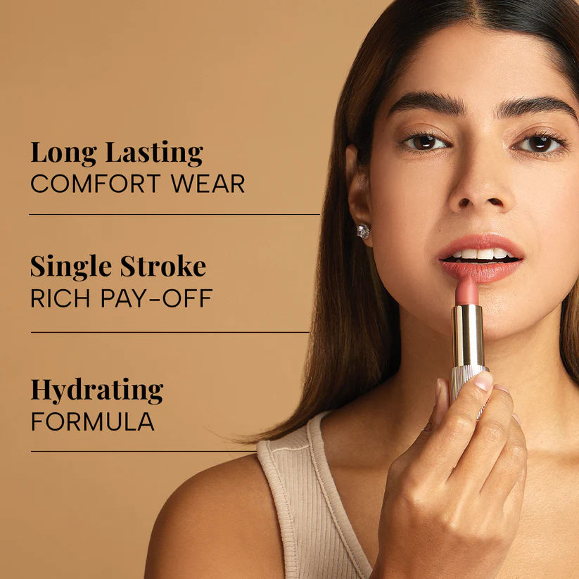 Ras Luxury Oils Lumiere Satin Matte Lipstick - Pink Cashmere - Pink Lipstick