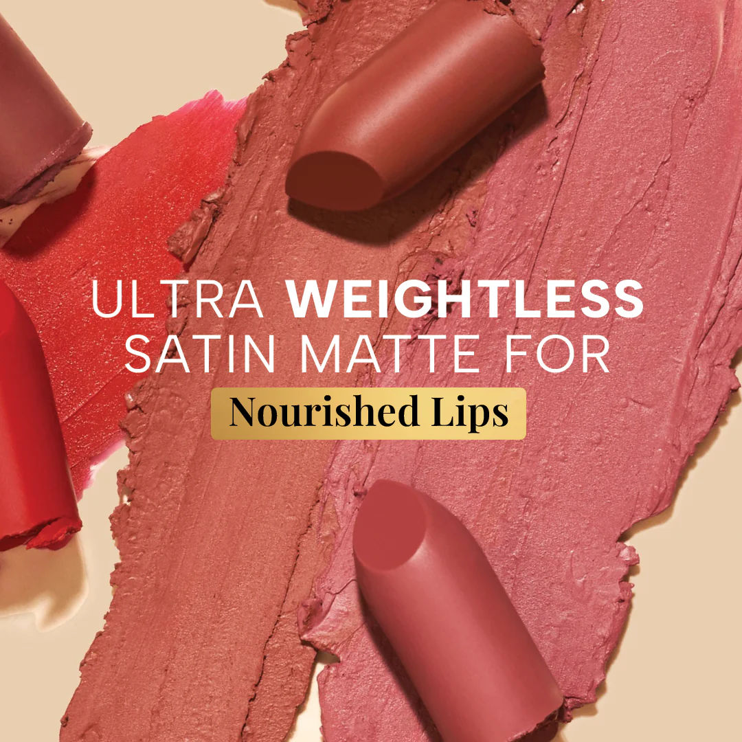 Ras Luxury Oils Lumiere Satin Matte Lipstick - Pink Cashmere - Pink Lipstick