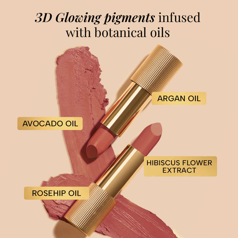 Ras Luxury Oils Lumiere Satin Matte Lipstick - Pink Cashmere - Pink Lipstick