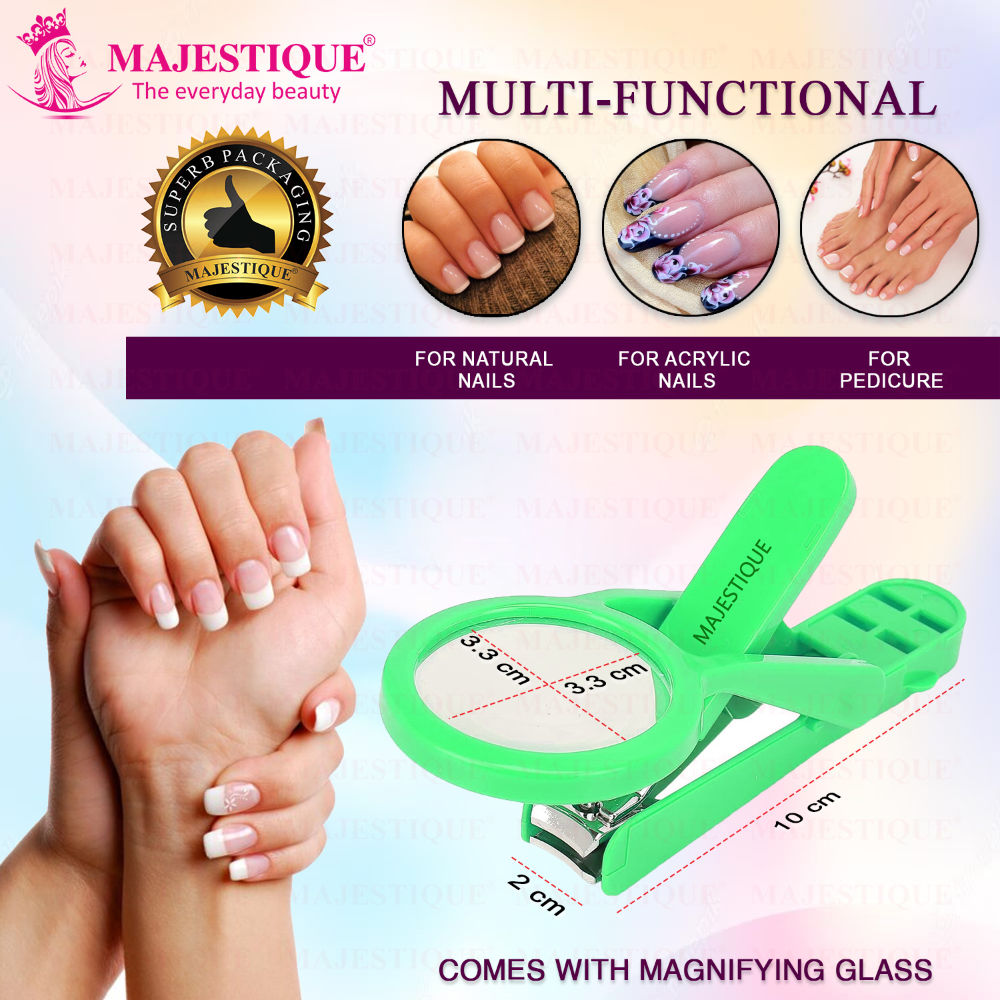 Majestique Nail Clipper With Magnifying Glass - Color May Vary