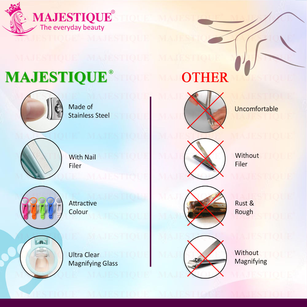 Majestique Nail Clipper With Magnifying Glass - Color May Vary