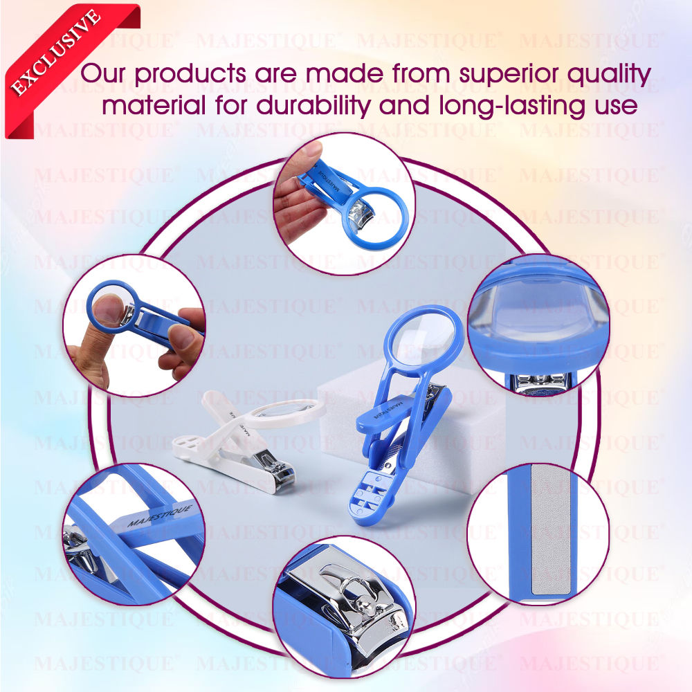 Majestique Nail Clipper With Magnifying Glass - Color May Vary