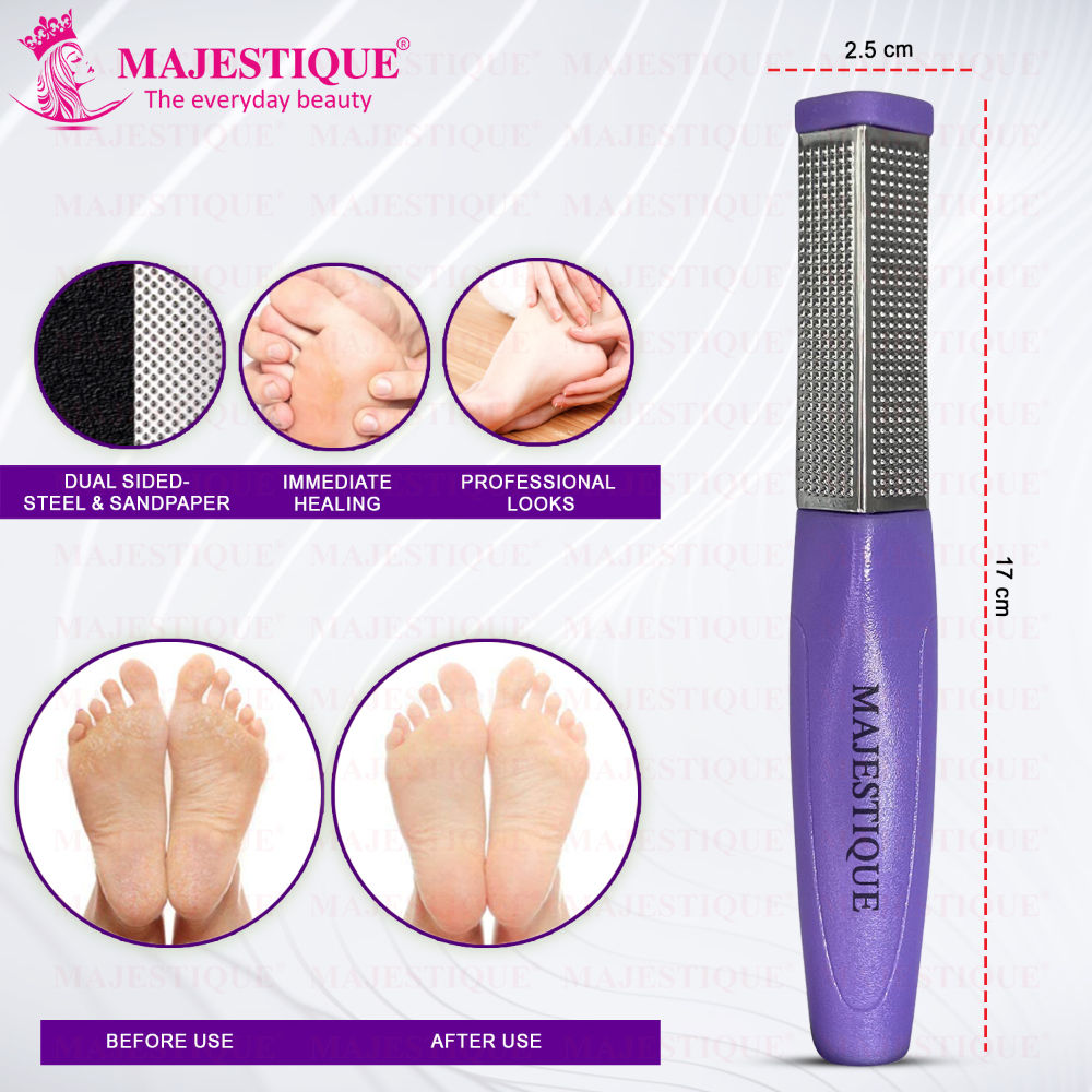 Majestique Foot Scraper And Pumice Stone Pedicure Set - Color May Vary
