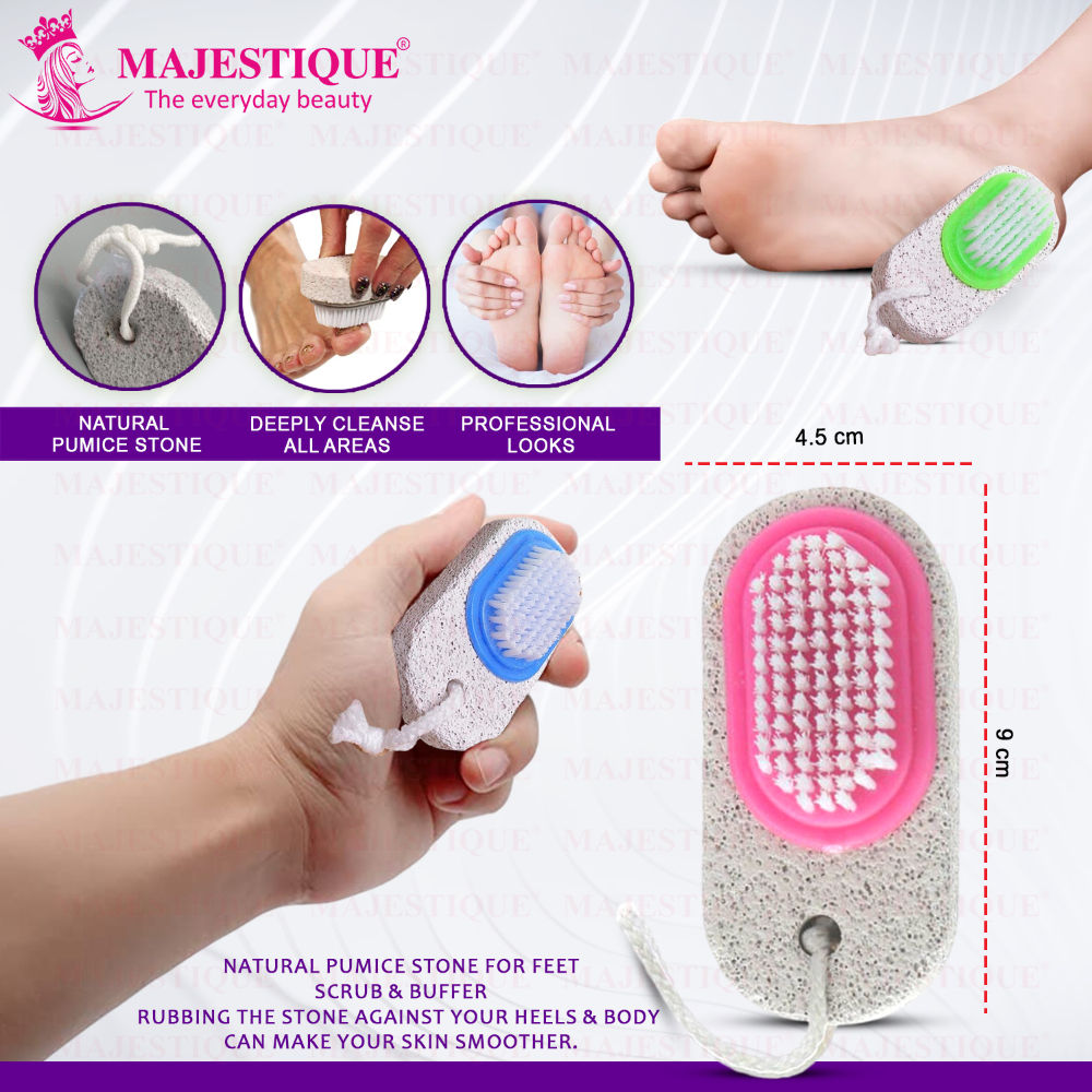 Majestique Foot Scraper And Pumice Stone Pedicure Set - Color May Vary