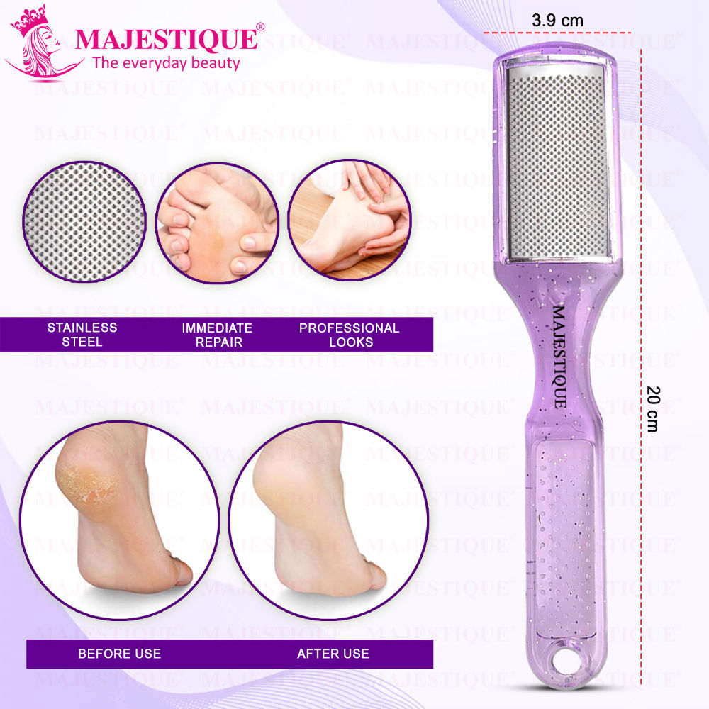 Majestique Glass Foot Scrubber And Foot Scraper - Color May Vary