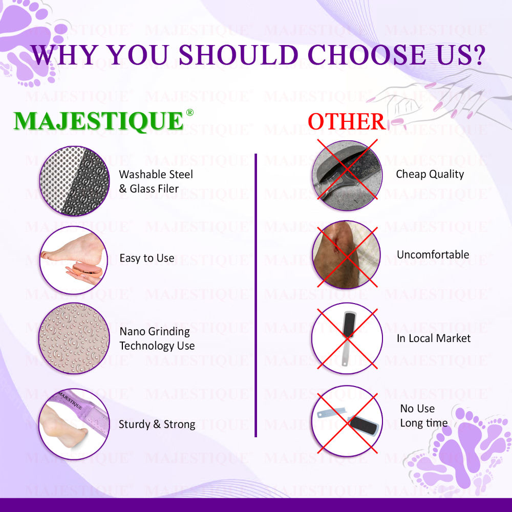 Majestique Glass Foot Scrubber And Foot Scraper - Color May Vary