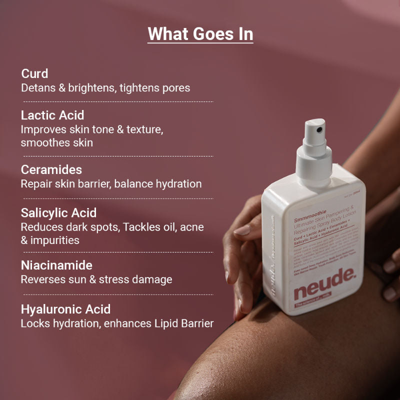 Neude Skin Smmmoothie Ultimate Skin Pampering & Repairing Spray Body Lotion