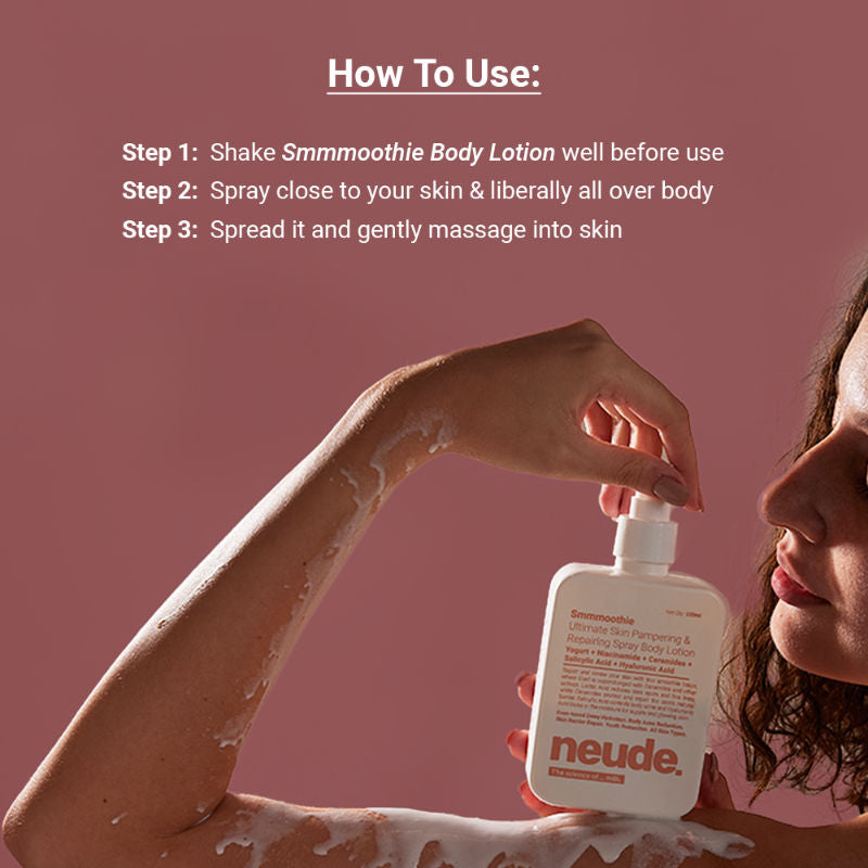 Neude Skin Smmmoothie Ultimate Skin Pampering & Repairing Spray Body Lotion