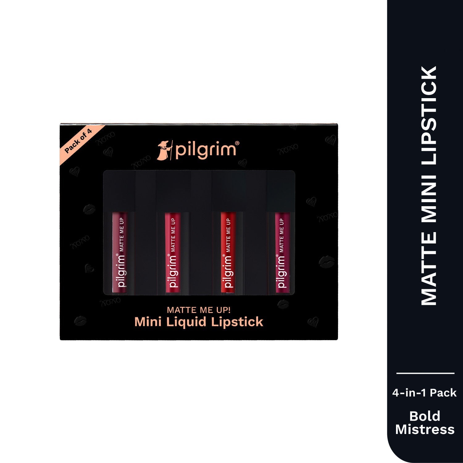 Pilgrim Matte Mini Liquid Lipstick 4 In 1 Pack Smudgeproof, Hydrating & Lightweight