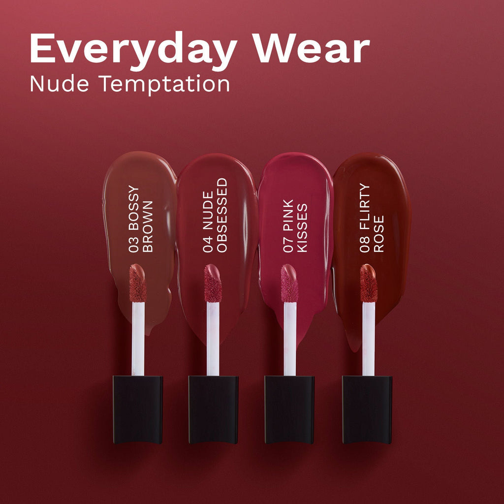 Pilgrim Matte Mini Liquid Lipstick 4 In 1 Pack Smudgeproof, Hydrating & Lightweight