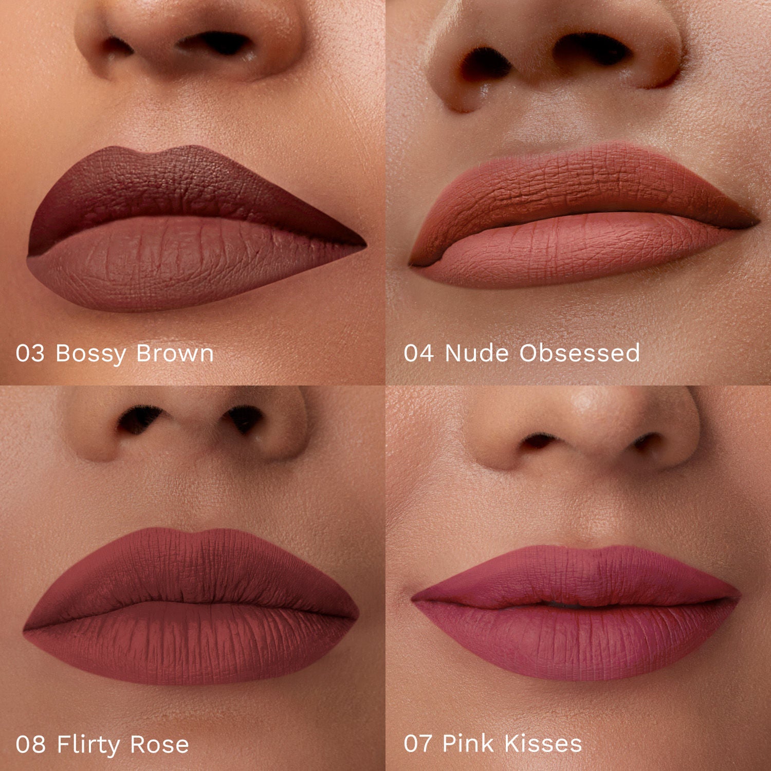 Pilgrim Matte Mini Liquid Lipstick 4 In 1 Pack Smudgeproof, Hydrating & Lightweight
