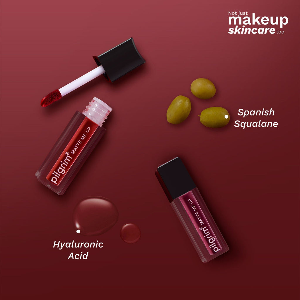 Pilgrim Matte Mini Liquid Lipstick 4 In 1 Pack Smudgeproof, Hydrating & Lightweight