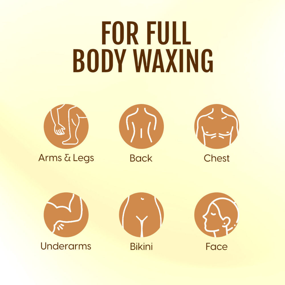 Matra Wax Strips Hair Waxing for Full Body Facial Hair Removal - Free Wooden Stick Knife Applicators