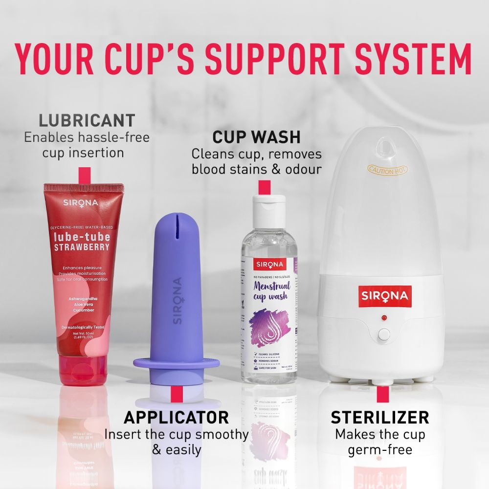 Sirona Pad Approved Reusable Menstrual Cup For Women (Small Size) Protection For Up To 8-10 Hours