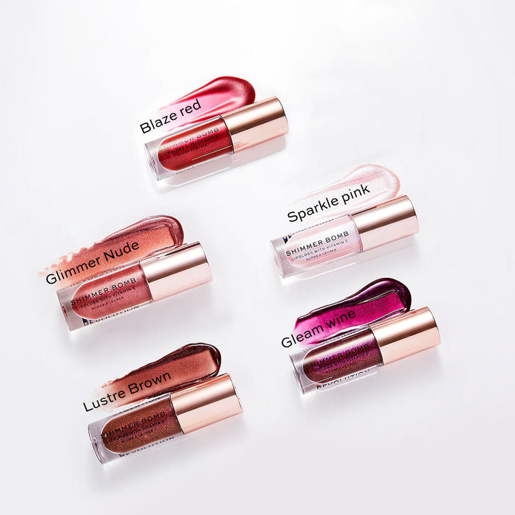 Makeup Revolution Shimmer Bomb Lipgloss-Infused With Vitamin E For Extra Nourishment