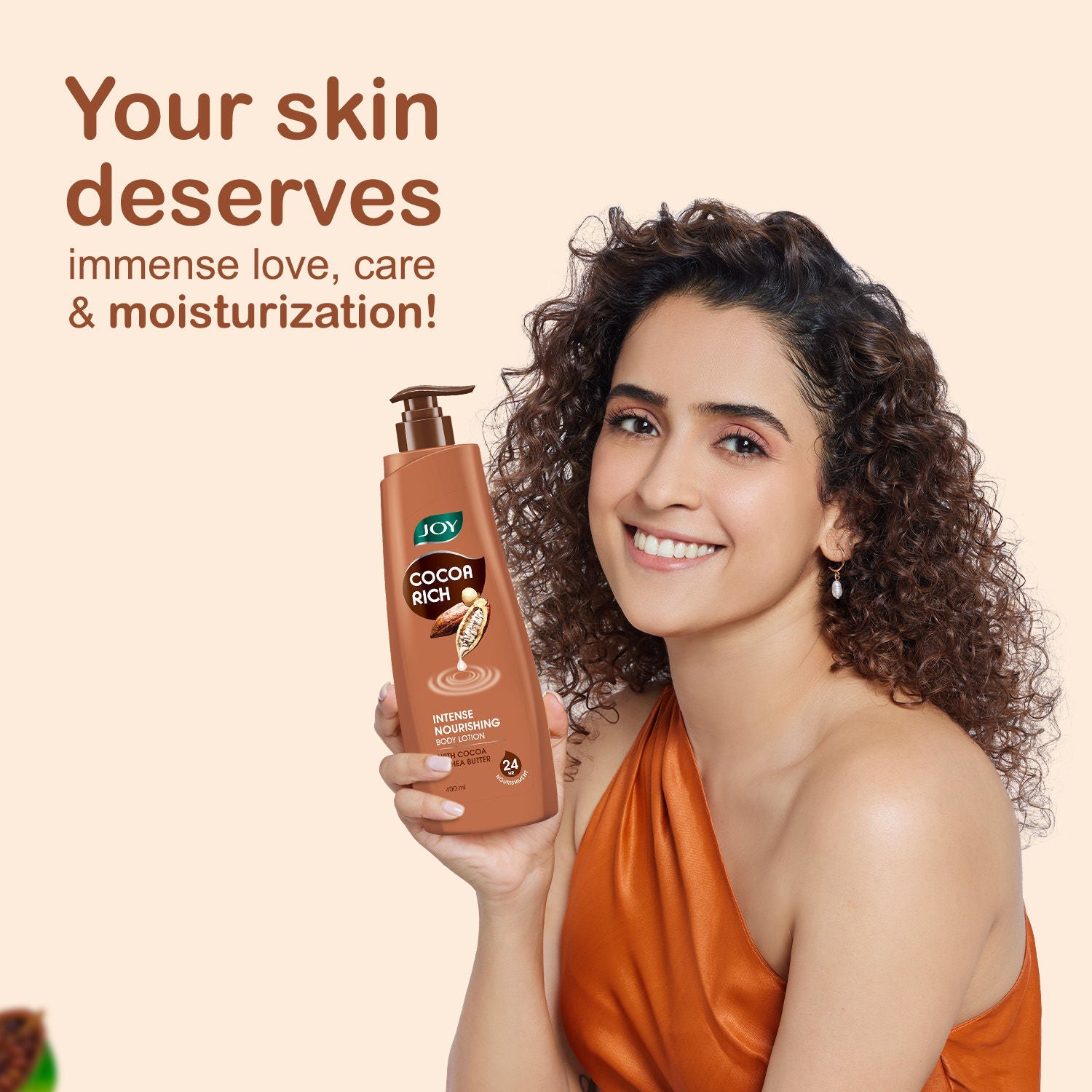 Joy Cocoa Rich Intense Nourishing Body Lotion - Shea & Cocoa Butter, 24hr Moisture for Winter