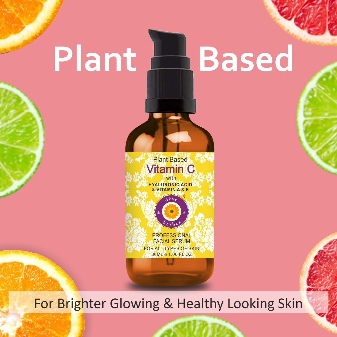 Deve Herbes Plant Based Vitamin C Face Serum For Brightens Skin, Reduces Dark Spots & Hydrates
