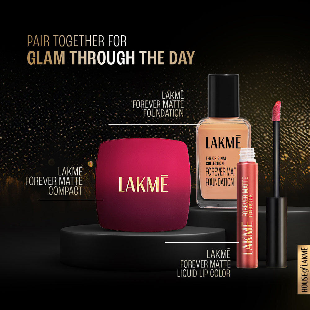 Lakme Forever Matte Foundation For Superior Coverage, Vit E, Lightweight & Water-Resist