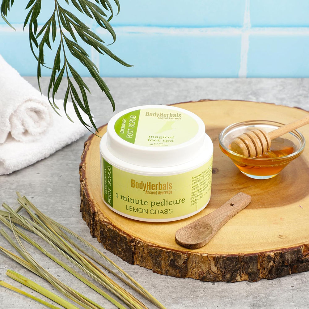 BodyHerbals 1 Minute Pedicure, Lemongrass Foot Scrub