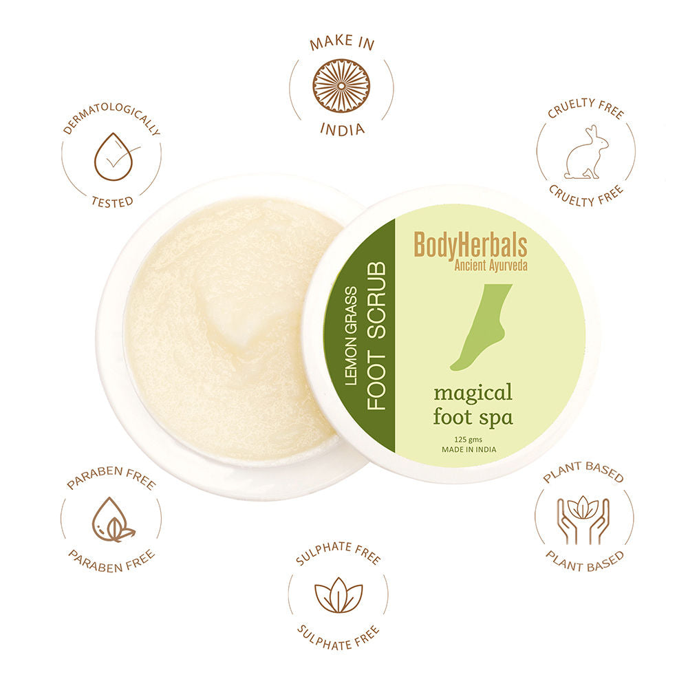 BodyHerbals 1 Minute Pedicure, Lemongrass Foot Scrub