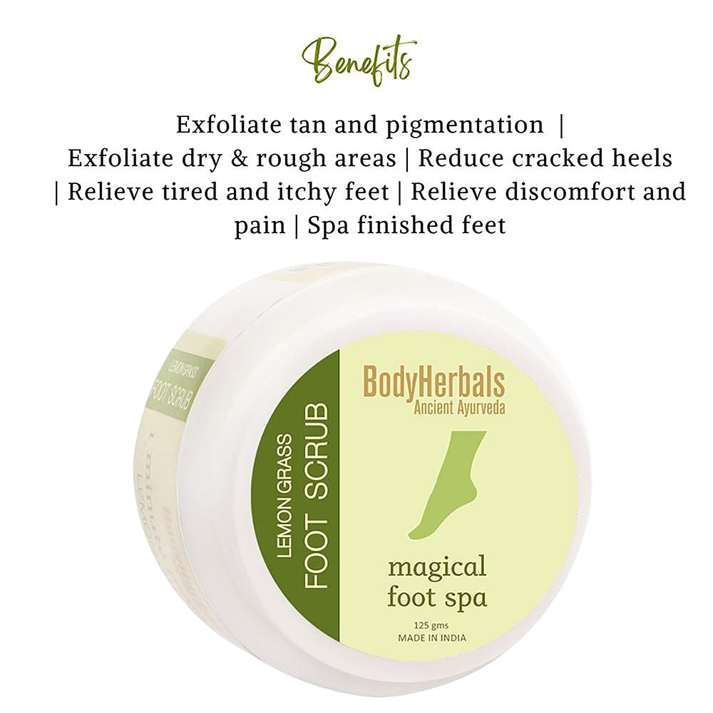 BodyHerbals 1 Minute Pedicure, Lemongrass Foot Scrub