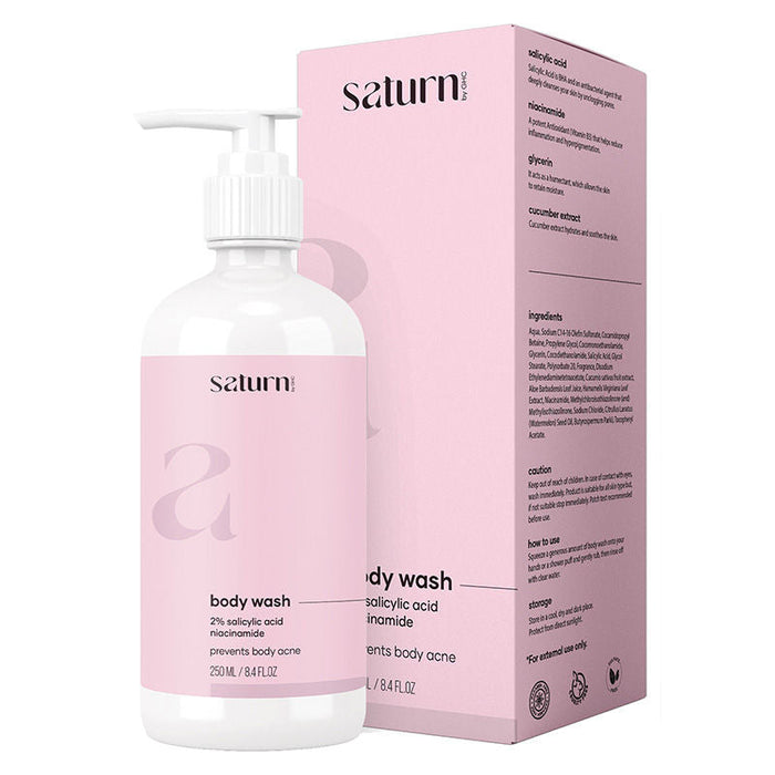 Saturn by GHC Body Wash With 2% Salicylic Acid, Niacinamide, Glycerin & Cucumber Extract