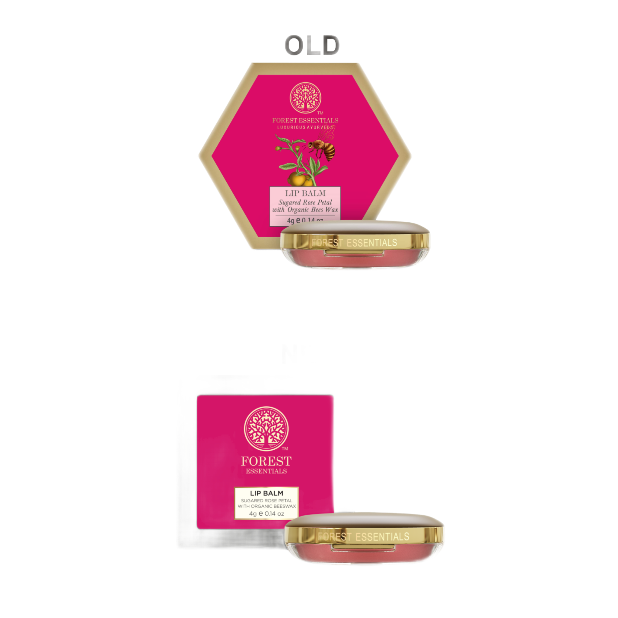 Forest Essentials Luscious Lip Balm With Organic Beeswax For Dry Chapped Lips