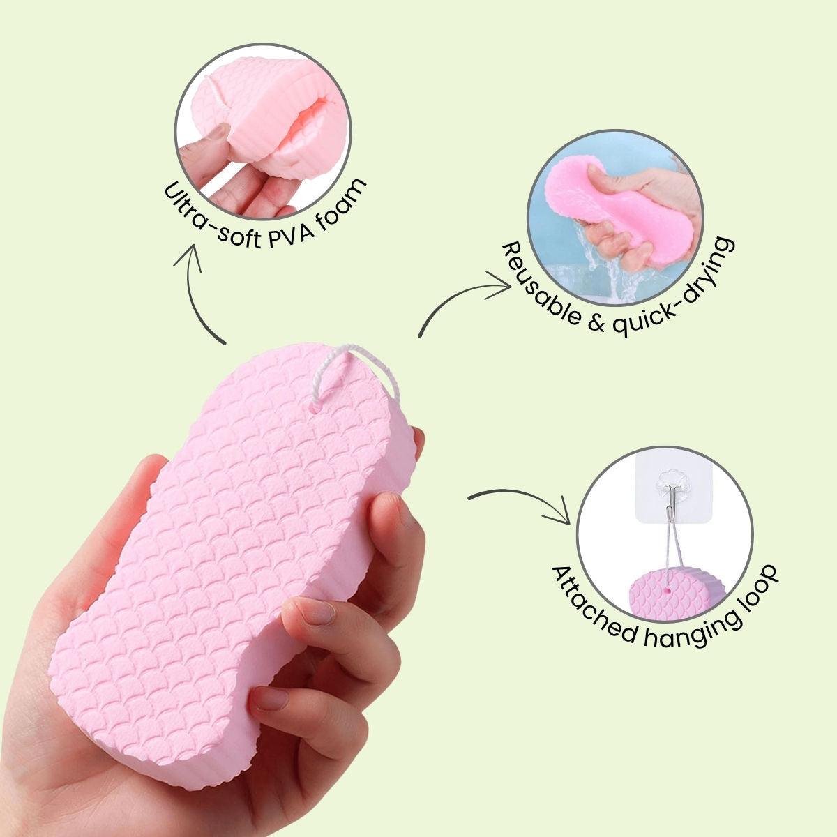 Matra Ultra Soft Bath Sponge Dead Skin Remover Magic Exfoliator Shower Scrubber Children Body Loofah
