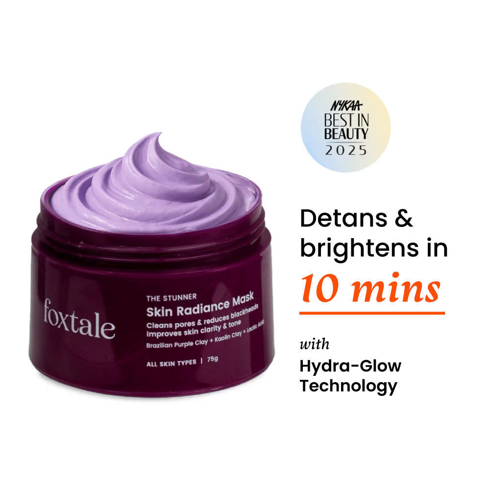 Foxtale De-Tan Face Mask For Tan Removal, Instant Brightening & Glowing Skin, Hydrates For 8+ Hours