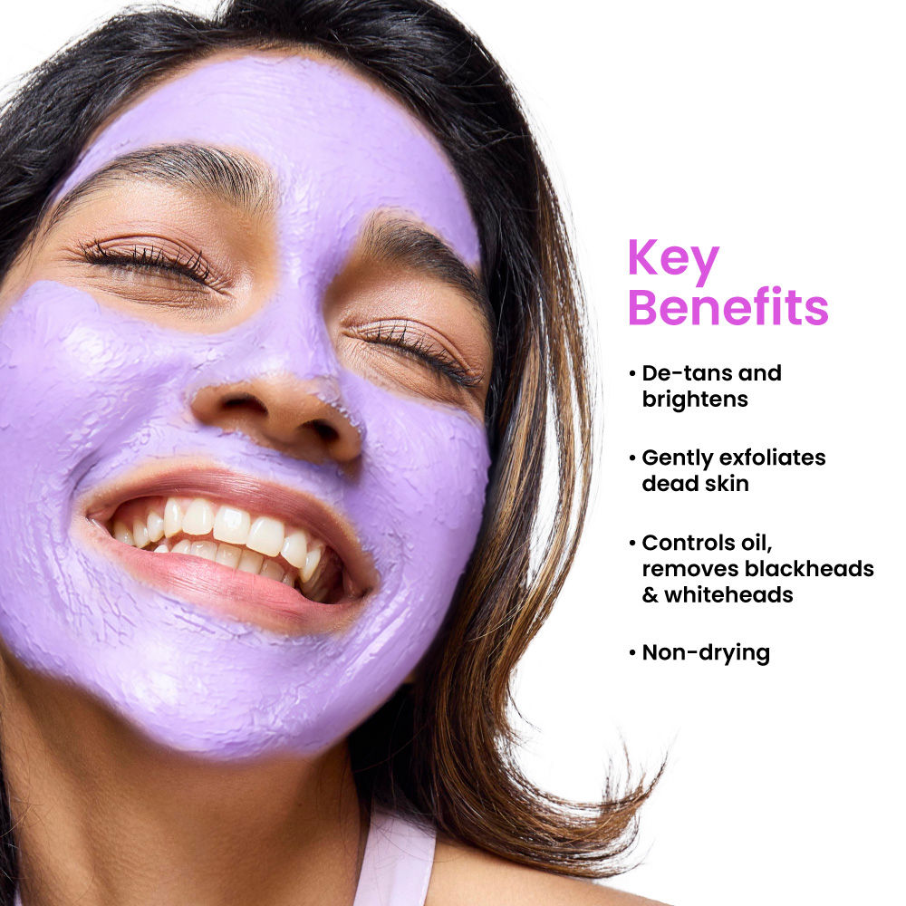 Foxtale De-Tan Face Mask For Tan Removal, Instant Brightening & Glowing Skin, Hydrates For 8+ Hours
