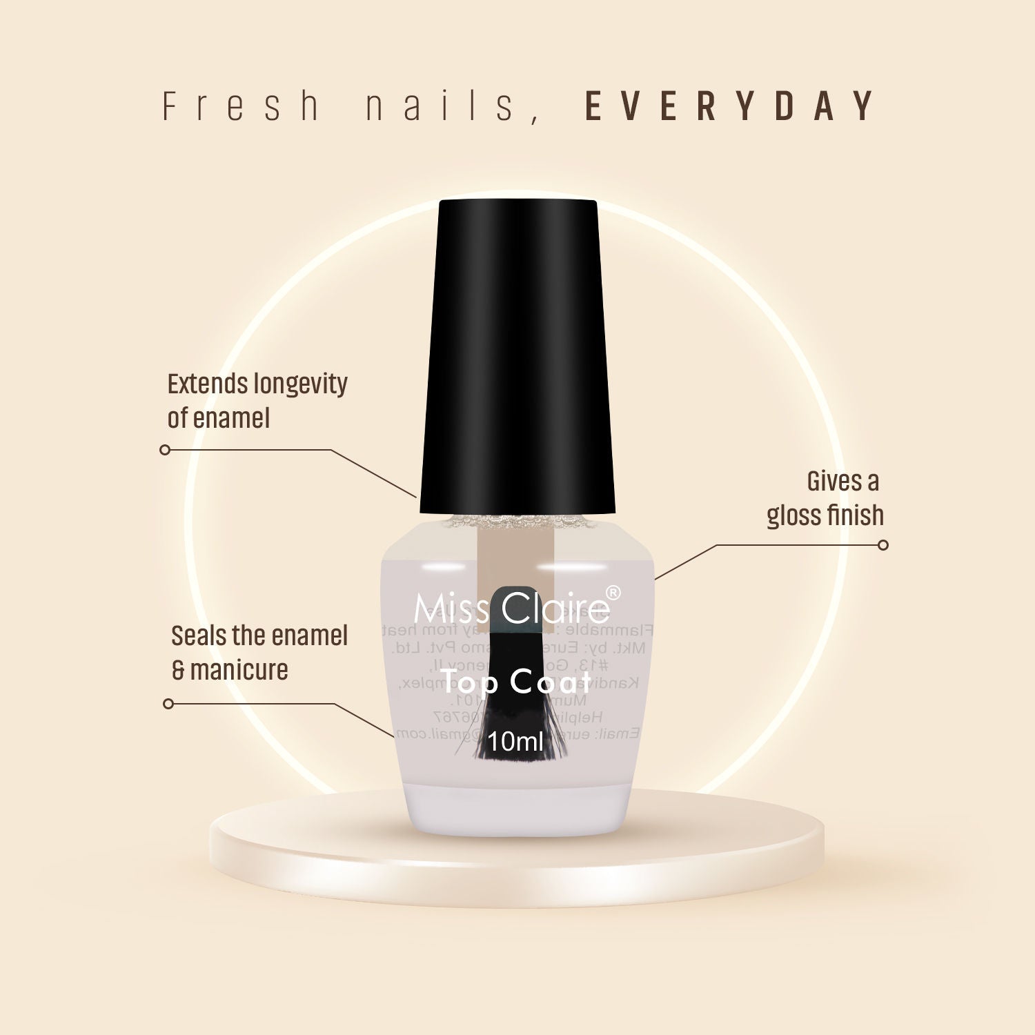 Miss Claire Top Coat - Transperant
