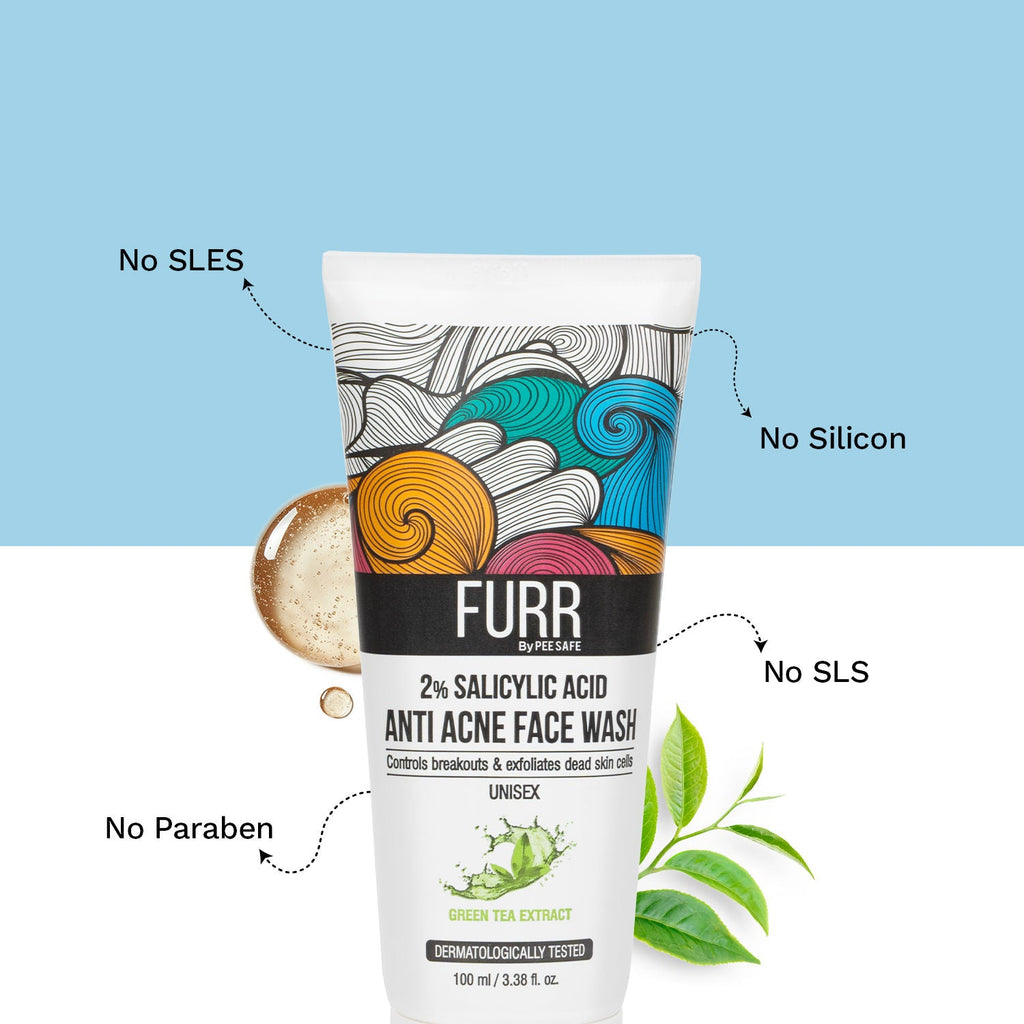 FURR 2% Salicylic Acid & Green Tea Anti Acne Face Wash