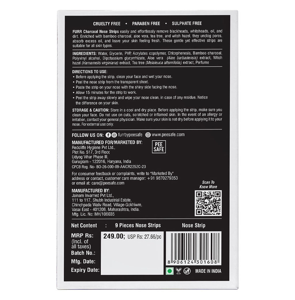 FURR Charcoal Nose Strips